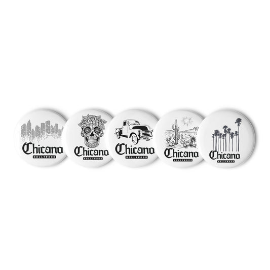 Chicano Hollywood Black and White Collection Set of pin buttons